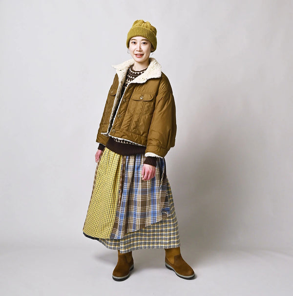 Wool Boa × Nylon Annie Bolero Blouson