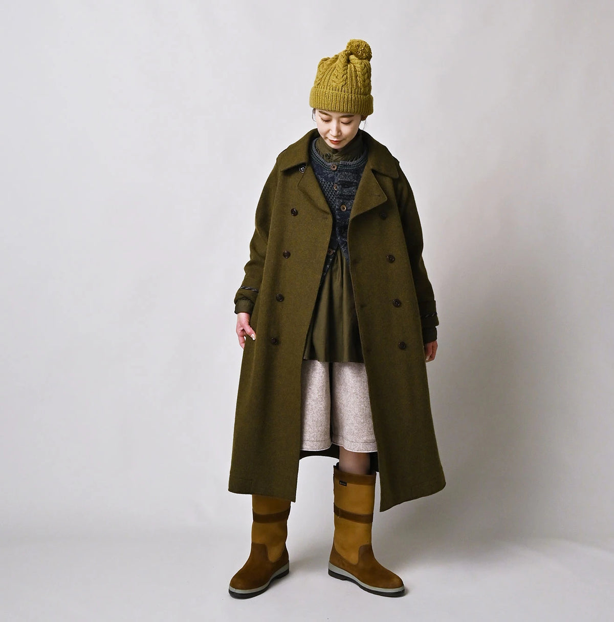 Jersey Melton Coat