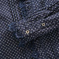 Indigo Dots Cutwork Frilled Blouse