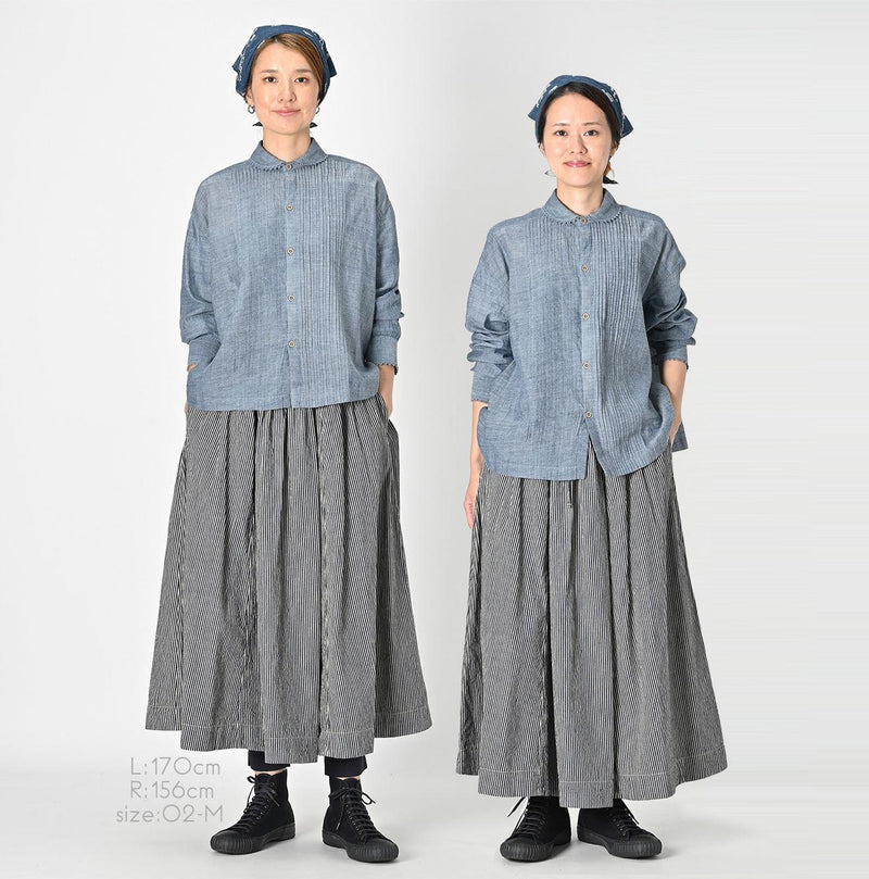 Ai Indigo Khadi Pintucked Blouse