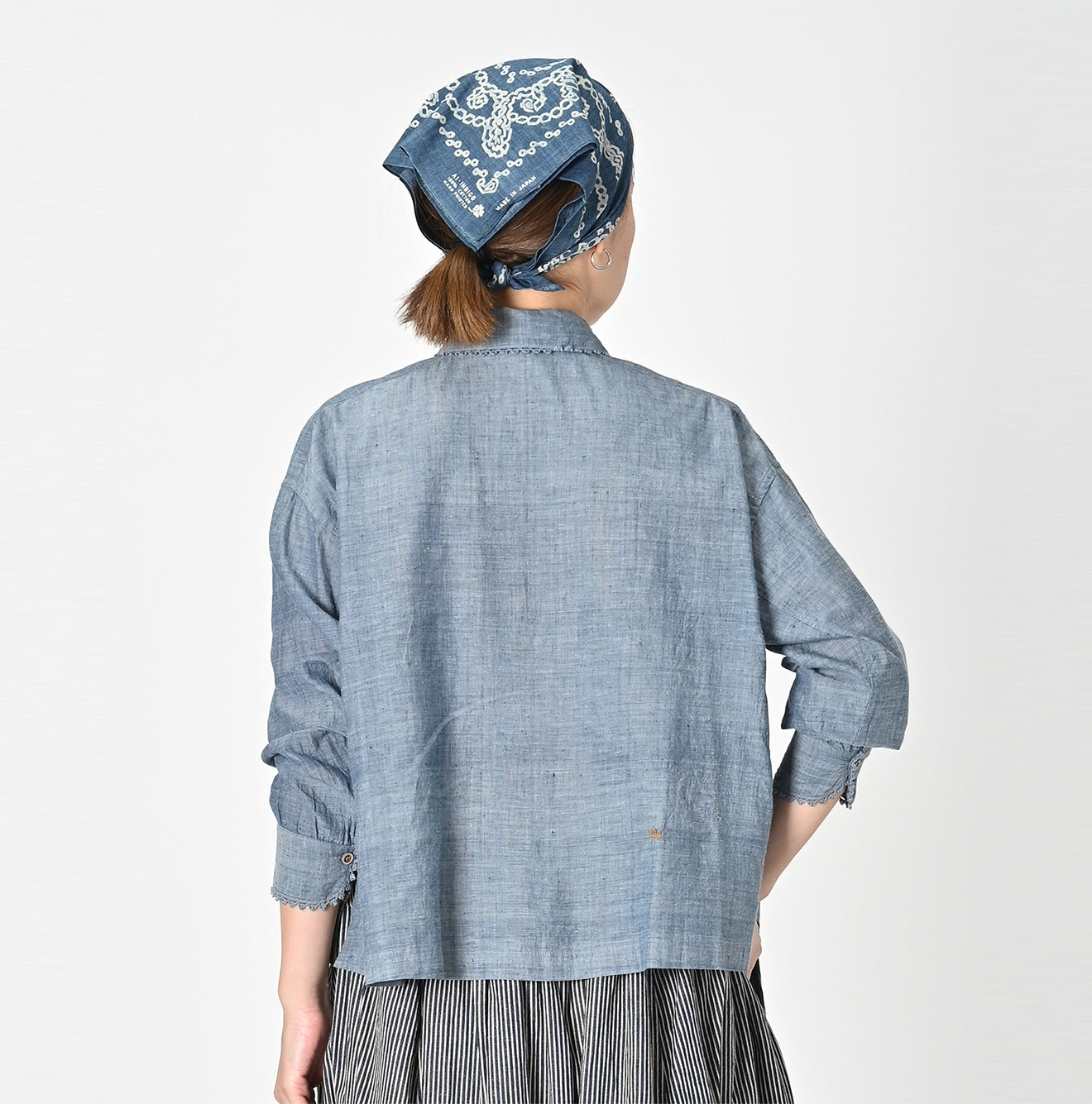 Ai Indigo Khadi Pintucked Blouse