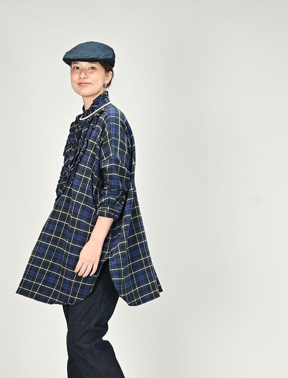 India Flannel Frilled Tunic