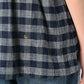 45R Indigo Fuwafuwa Double Woven Shirring Blouse