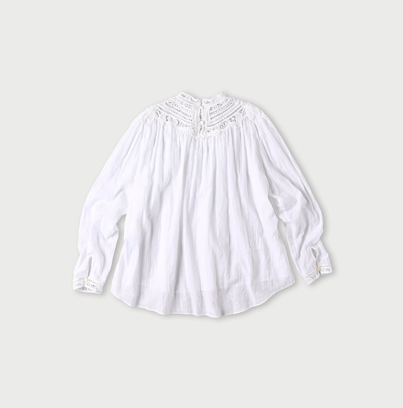 45R Khadi Ribbon Lace Blouse