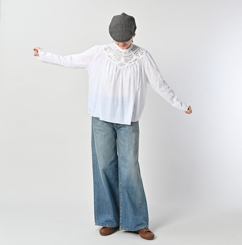 45R Khadi Ribbon Lace Blouse