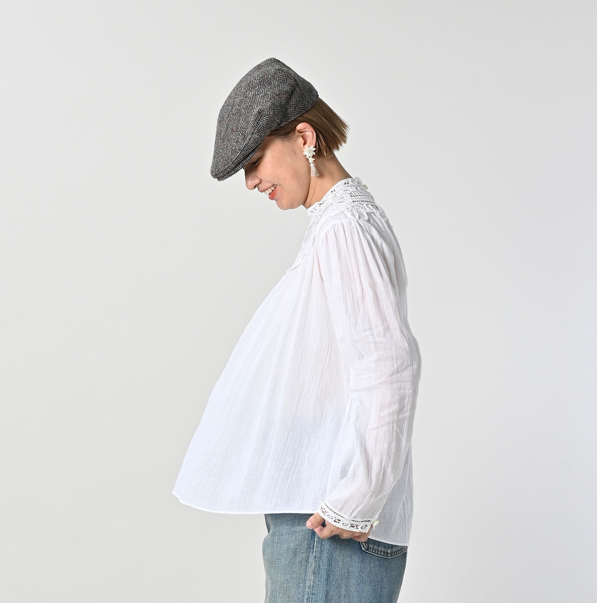 45R Khadi Ribbon Lace Blouse