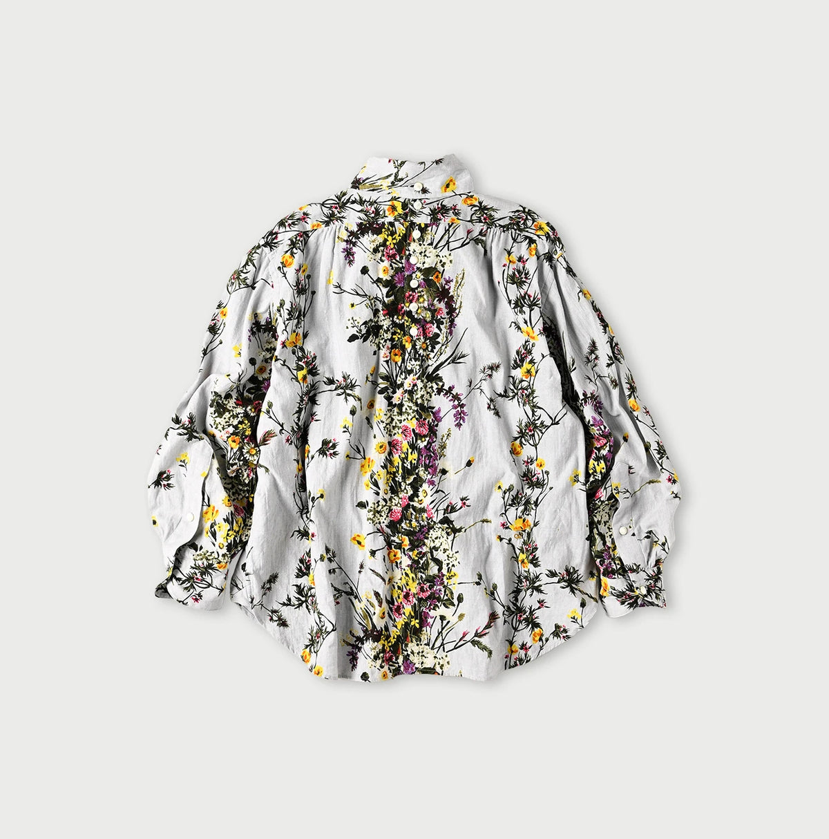 45R Khadi Bouquet Stripe Print Ribbon Blouse - Image 11