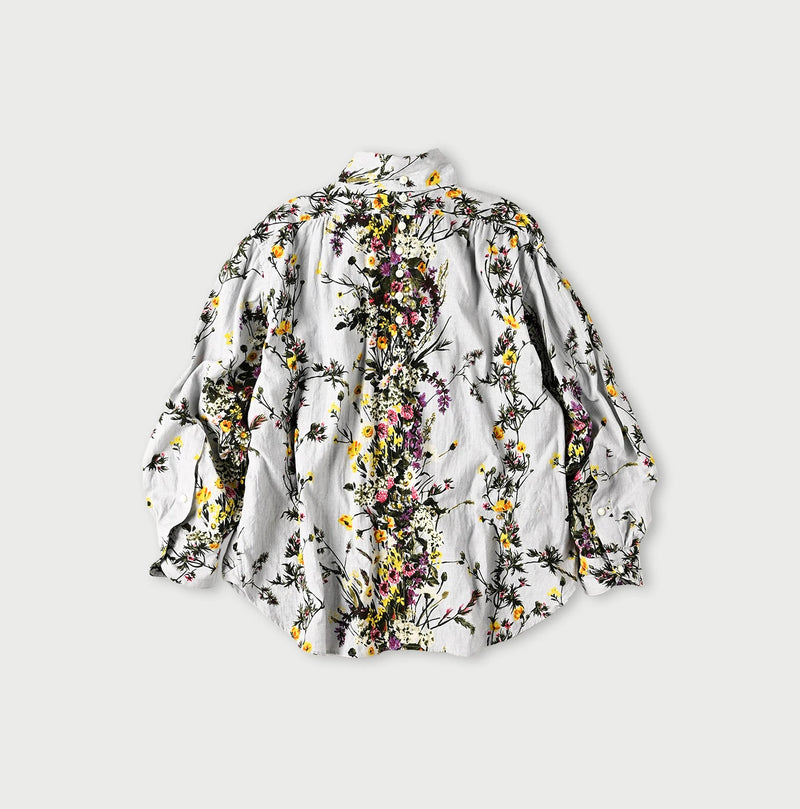 45R Khadi Bouquet Stripe Print Ribbon Blouse - Image 11
