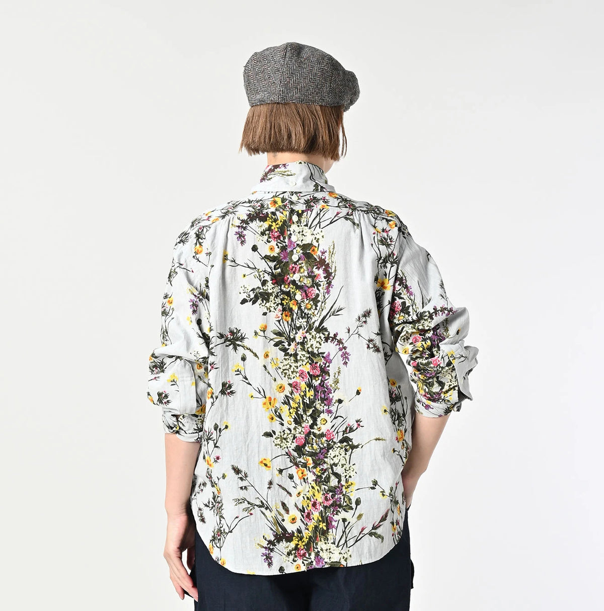 45R Khadi Bouquet Stripe Print Ribbon Blouse - Image 6