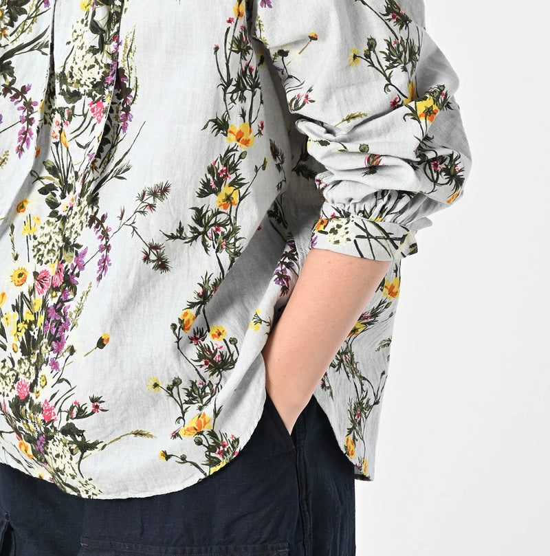45R Khadi Bouquet Stripe Print Ribbon Blouse - Image 8