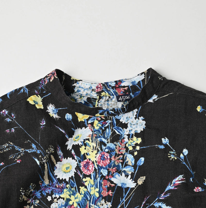 45R Khadi Bouquet Stripe Print Ribbon Blouse - Image 12