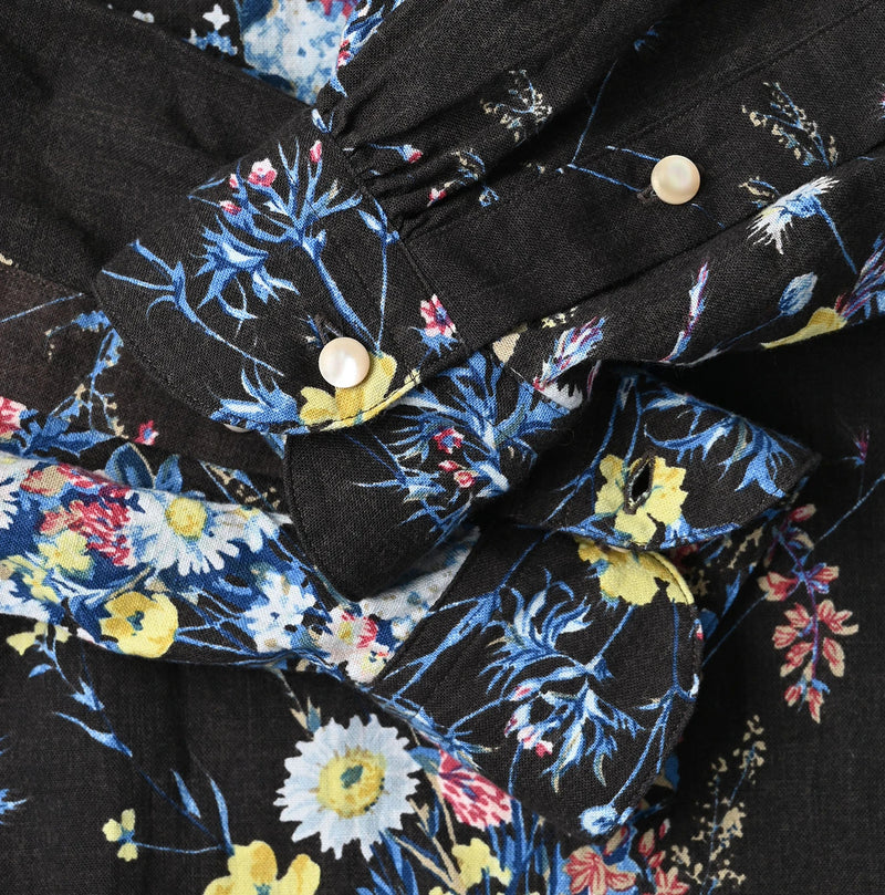 45R Khadi Bouquet Stripe Print Ribbon Blouse - Image 13