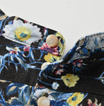 45R Khadi Bouquet Stripe Print Ribbon Blouse