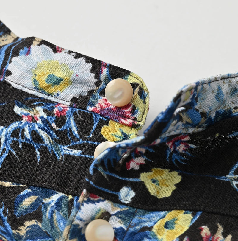 45R Khadi Bouquet Stripe Print Ribbon Blouse - Image 16