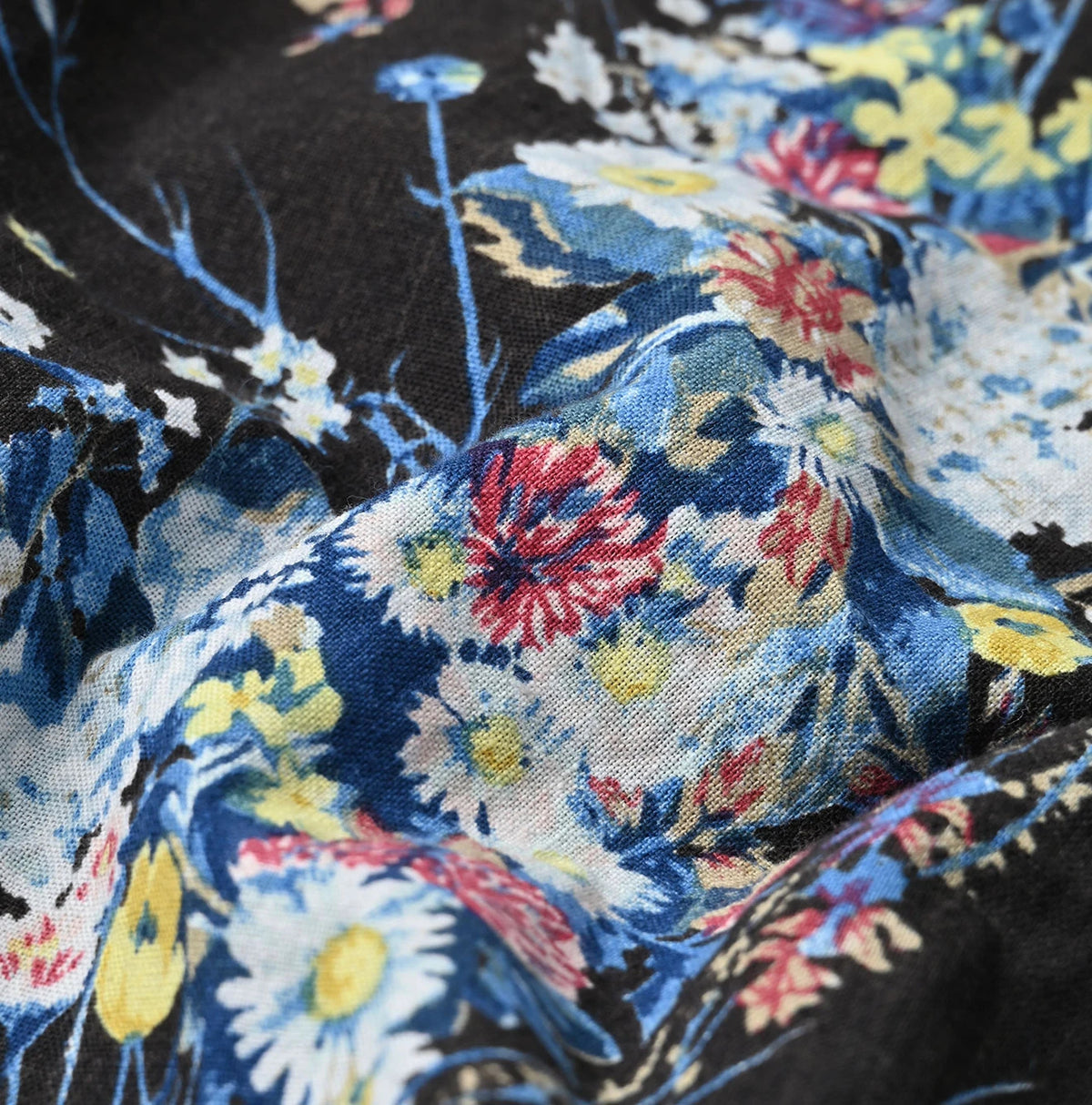 45R Khadi Bouquet Stripe Print Ribbon Blouse
