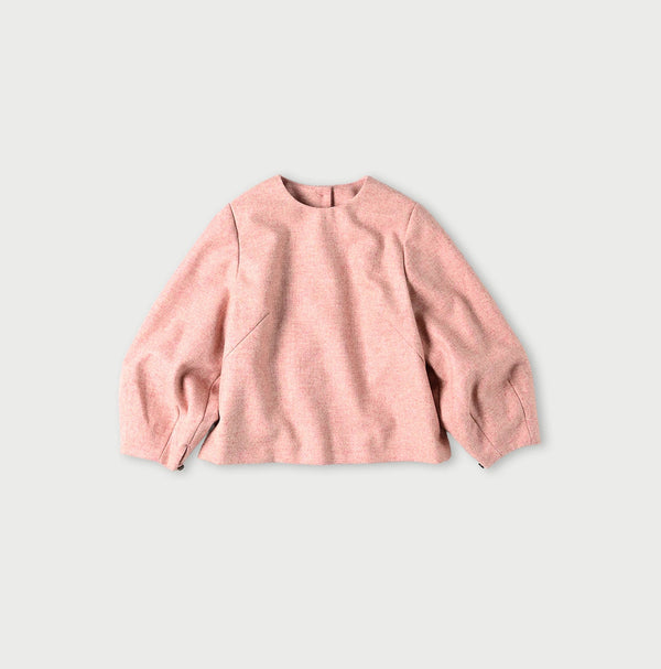 45R England Flannel Puff Sleeve Blouse