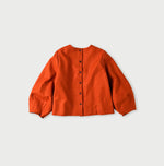 45R England Flannel Puff Sleeve Blouse