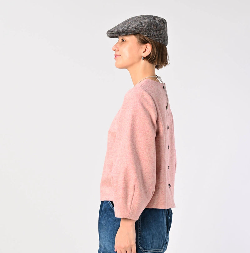 45R England Flannel Puff Sleeve Blouse - Image 5