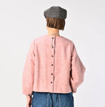 45R England Flannel Puff Sleeve Blouse
