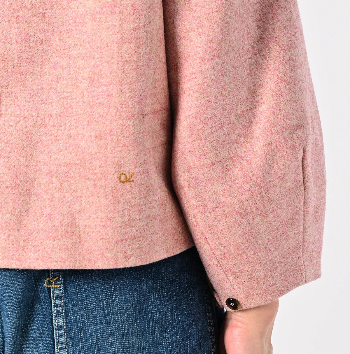 45R England Flannel Puff Sleeve Blouse