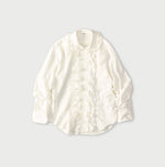 45R Khadi x Feather Khadi Silk Frill Blouse