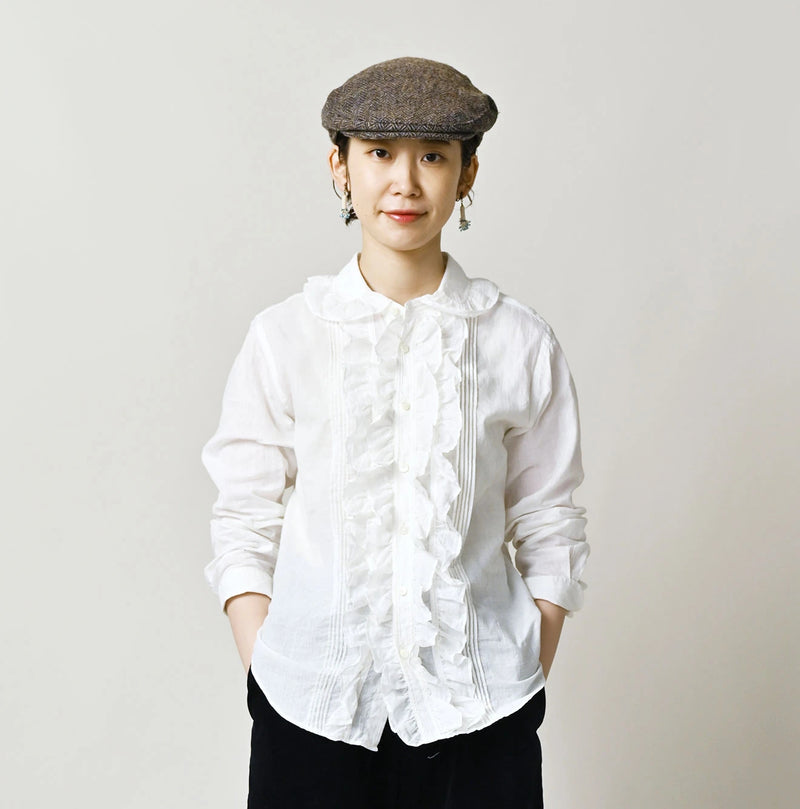 45R Khadi x Feather Khadi Silk Frill Blouse - Image 3
