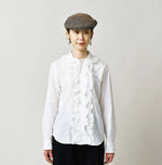 45R Khadi x Feather Khadi Silk Frill Blouse