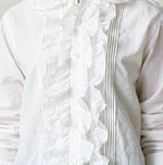 45R Khadi x Feather Khadi Silk Frill Blouse