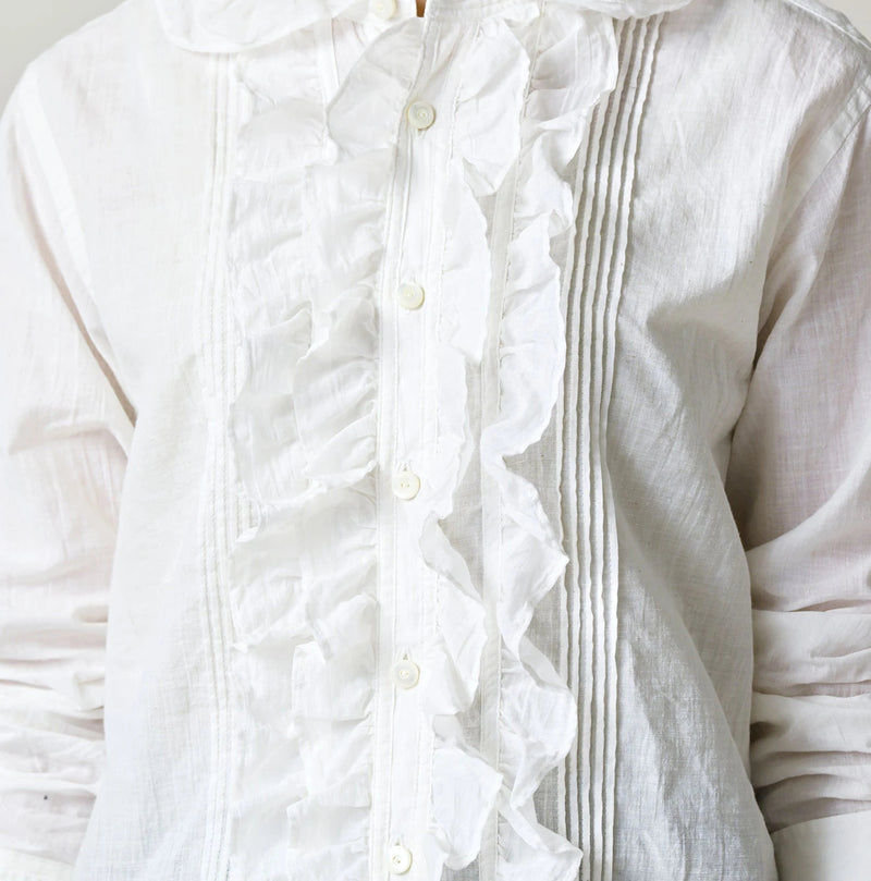 45R Khadi x Feather Khadi Silk Frill Blouse - Image 8