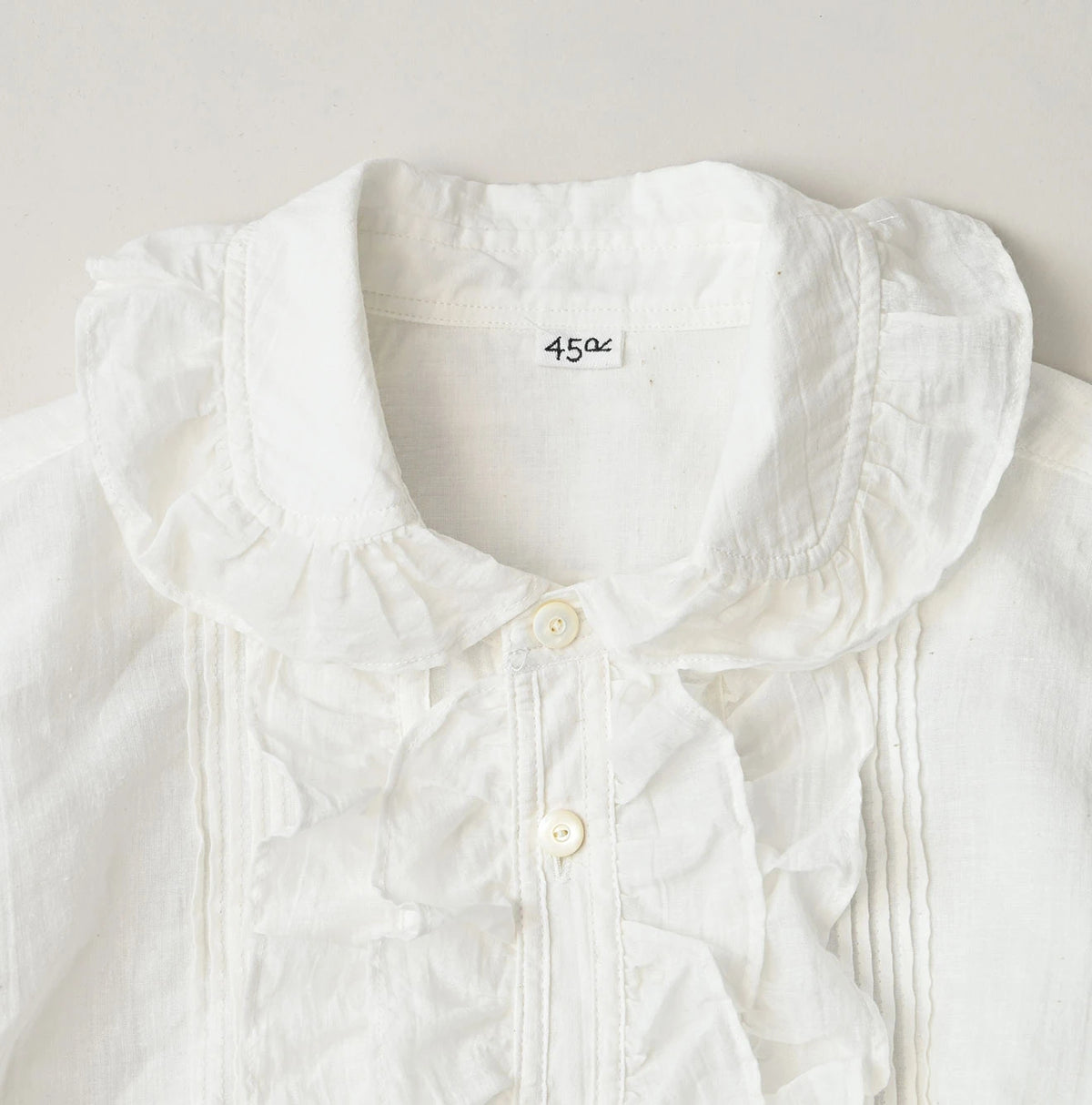 45R Khadi x Feather Khadi Silk Frill Blouse - Image 12