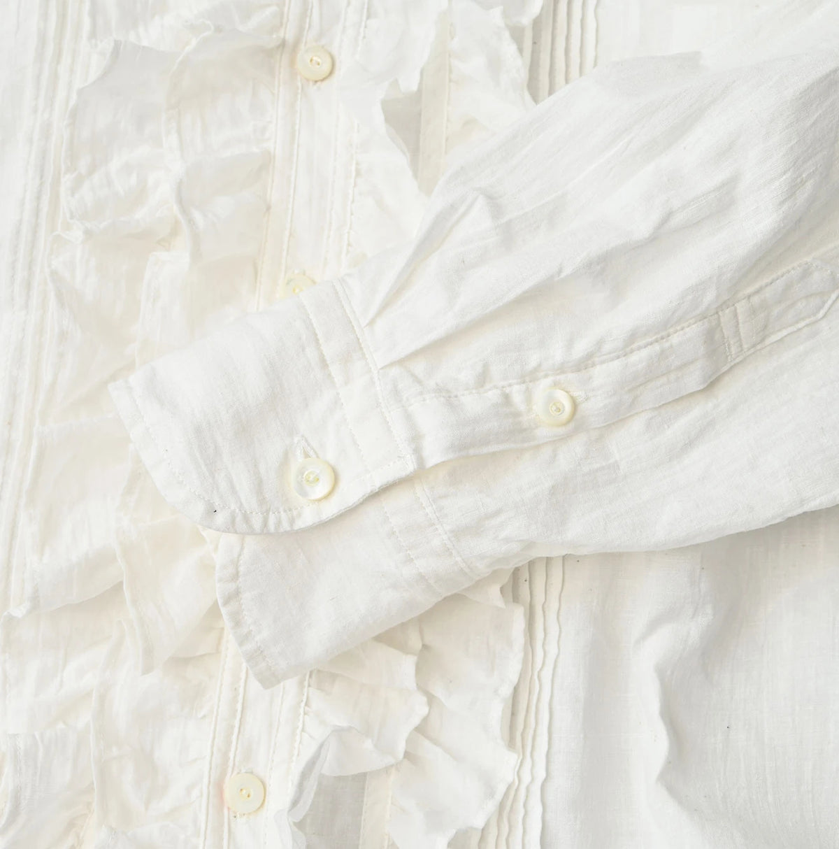 45R Khadi x Feather Khadi Silk Frill Blouse