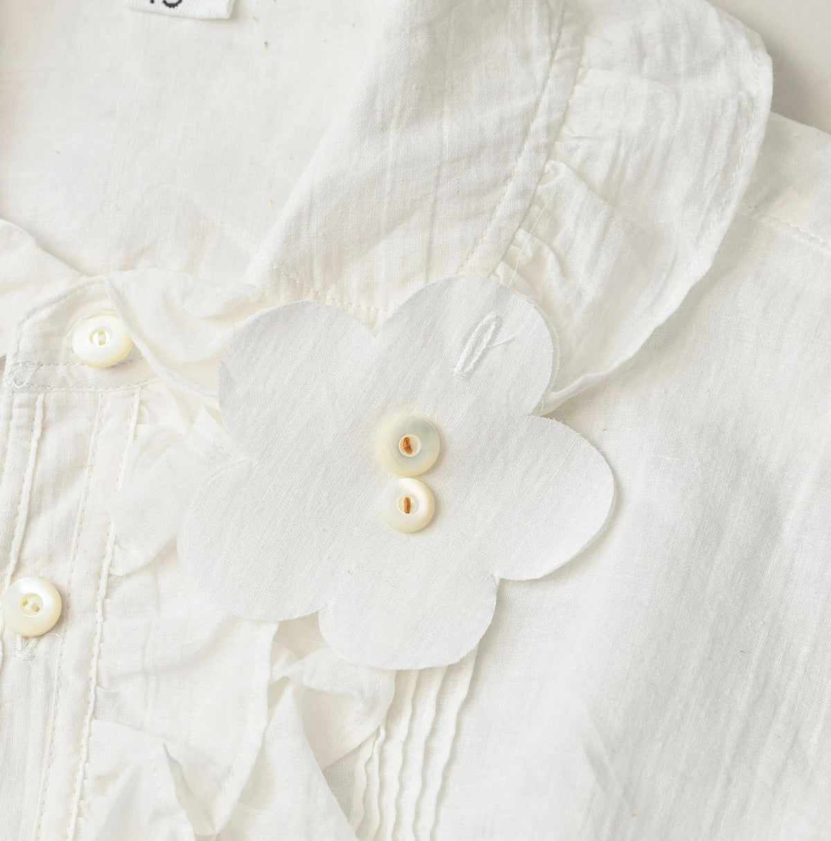45R Khadi x Feather Khadi Silk Frill Blouse