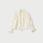 45R Khadi x Feather Khadi Silk Frill Tarra Blouse