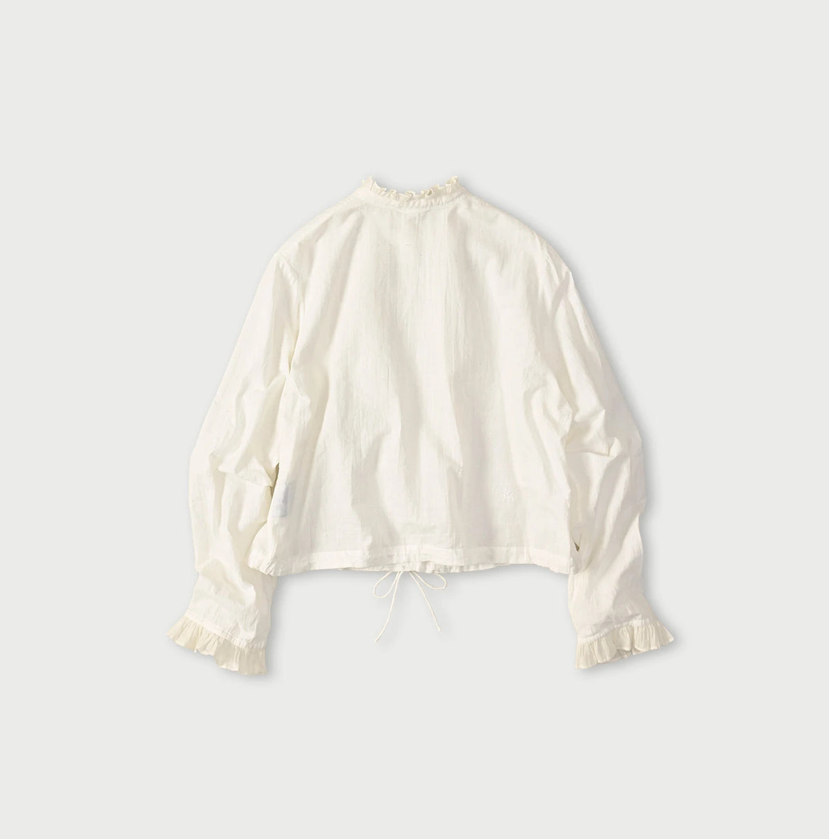 45R Khadi x Feather Khadi Silk Frill Tarra Blouse