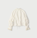 45R Khadi x Feather Khadi Silk Frill Tarra Blouse