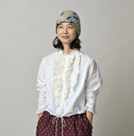 45R Khadi x Feather Khadi Silk Frill Tarra Blouse