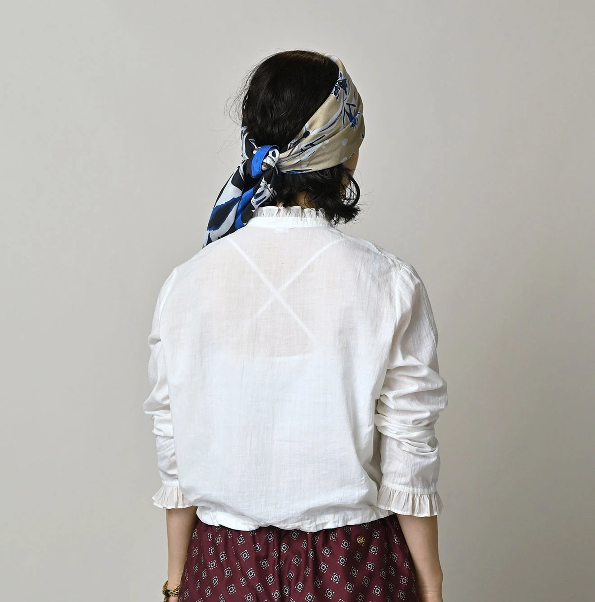 45R Khadi x Feather Khadi Silk Frill Tarra Blouse - Image 6