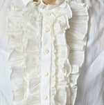 45R Khadi x Feather Khadi Silk Frill Tarra Blouse
