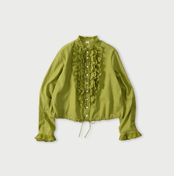 45R Khadi x Feather Khadi Silk Frill Tarra Blouse