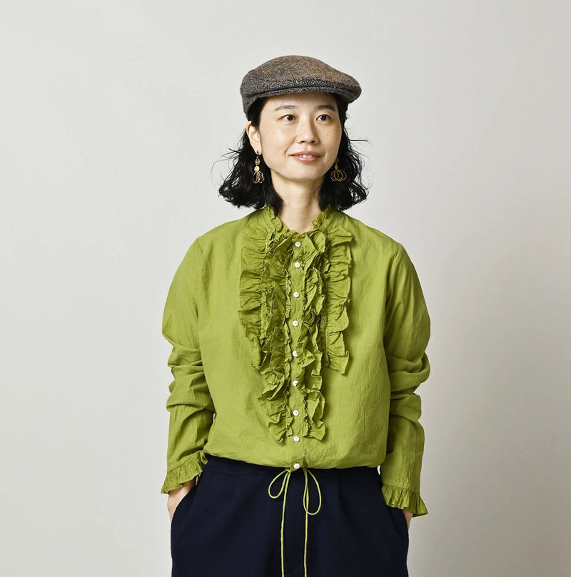 45R Khadi x Feather Khadi Silk Frill Tarra Blouse - Image 6