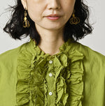 45R Khadi x Feather Khadi Silk Frill Tarra Blouse
