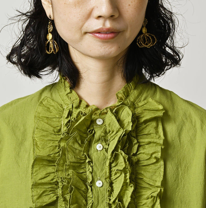 45R Khadi x Feather Khadi Silk Frill Tarra Blouse - Image 9