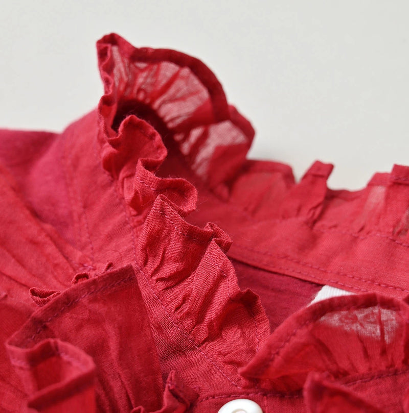45R Khadi x Feather Khadi Silk Frill Tarra Blouse - Image 17