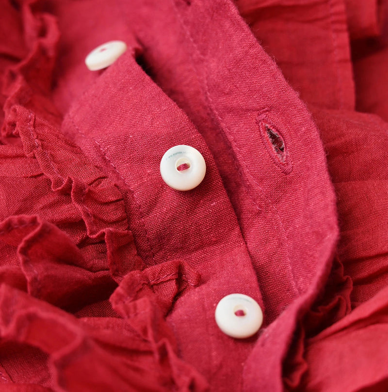45R Khadi x Feather Khadi Silk Frill Tarra Blouse - Image 19