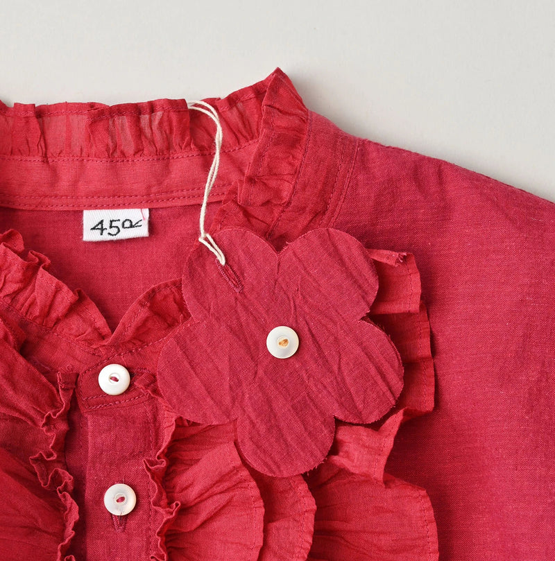 45R Khadi x Feather Khadi Silk Frill Tarra Blouse - Image 25