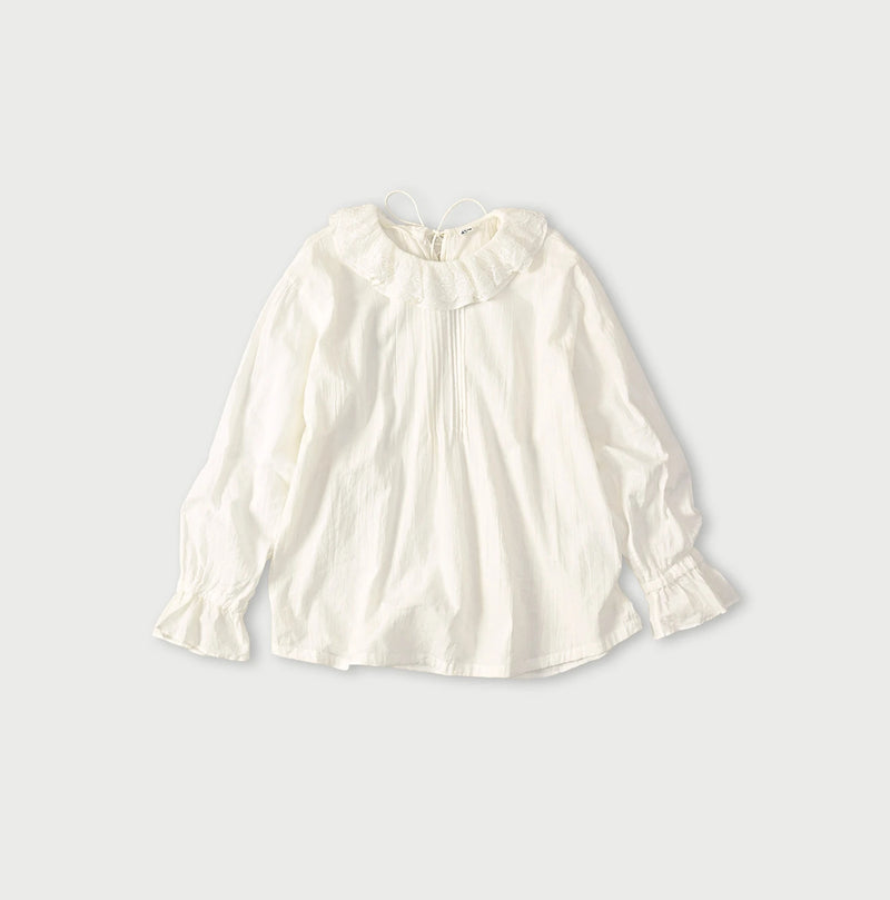 45R Khadi Frill Collar Blouse - Image 1