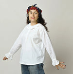 45R Khadi Frill Collar Blouse
