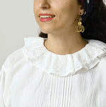 45R Khadi Frill Collar Blouse