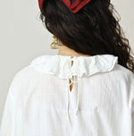 45R Khadi Frill Collar Blouse