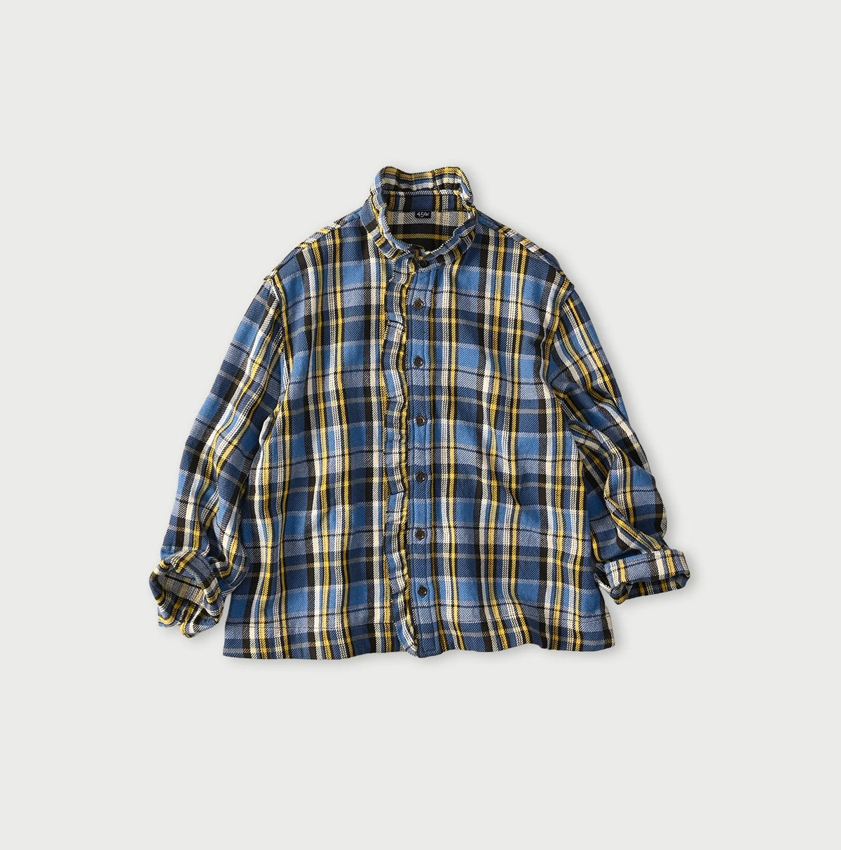 45R India Tartan Check Frill Square Blouse - Image 2